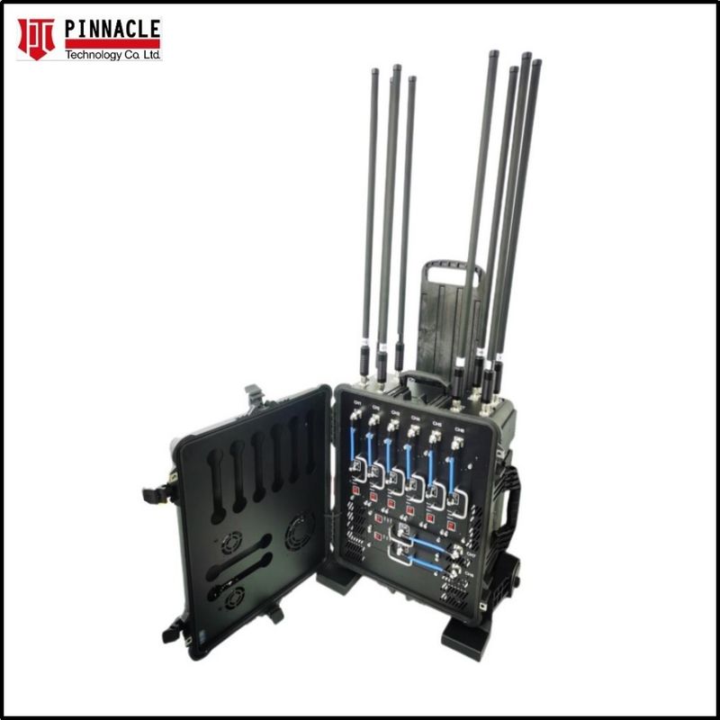 Pelican Militaire VHF UHF Draagbare mobiele telefoon 2G/3G/4G/5G/GPS/WIFI Signal Jammer
