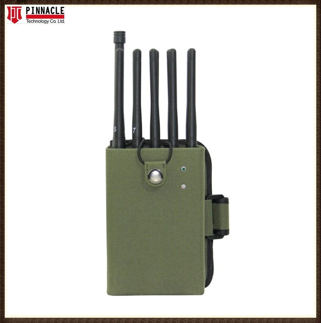 Handheld 10-Channels/Bands Mobile Phone Signal Jammer Lojack Signal Isolator, 5.8g, GPS Signal Jammer