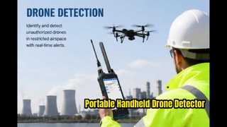 Professionele draagbare dronedetector | 100–6000 MHz | Detectiebereik van 1–3 km
